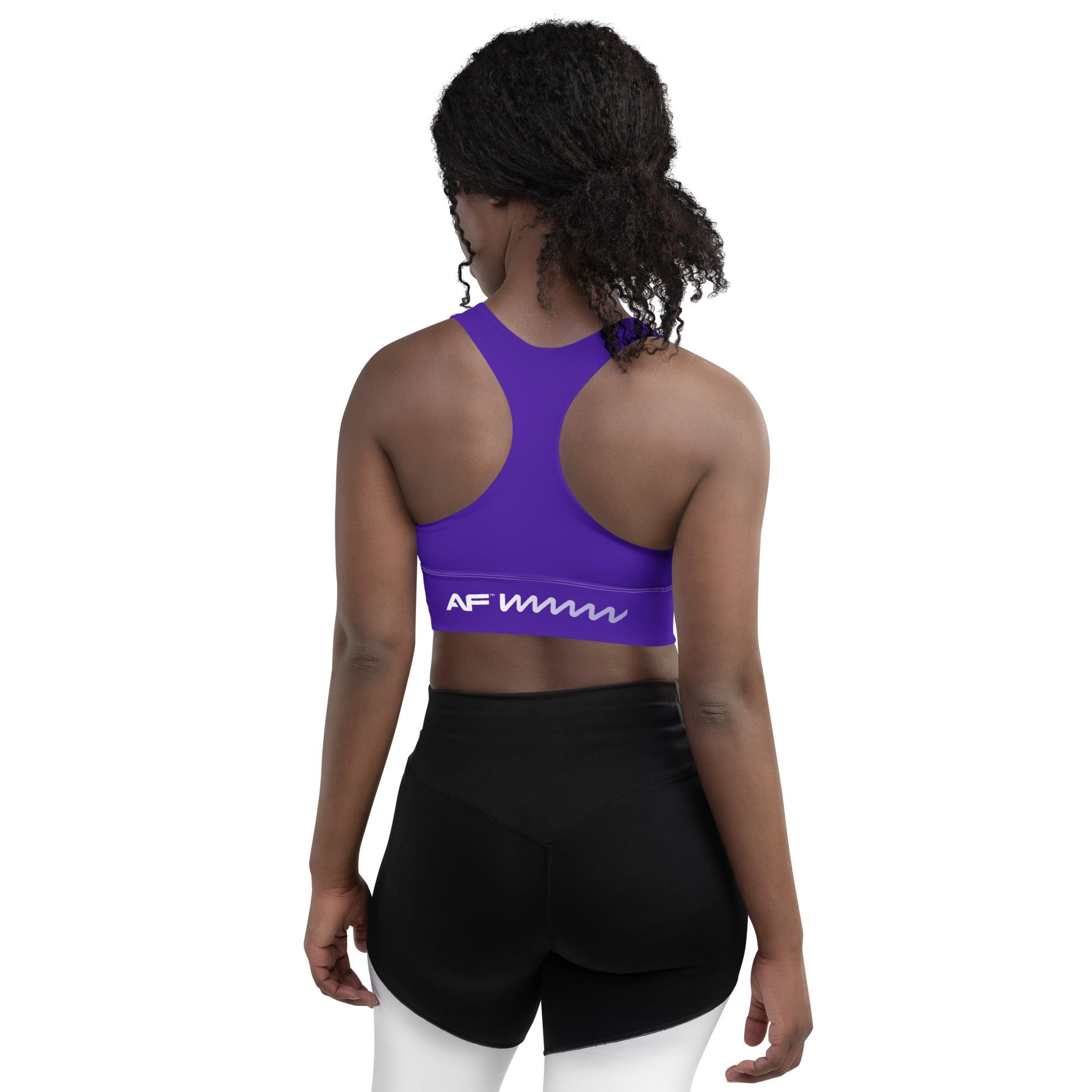 Purple Longline sports bra