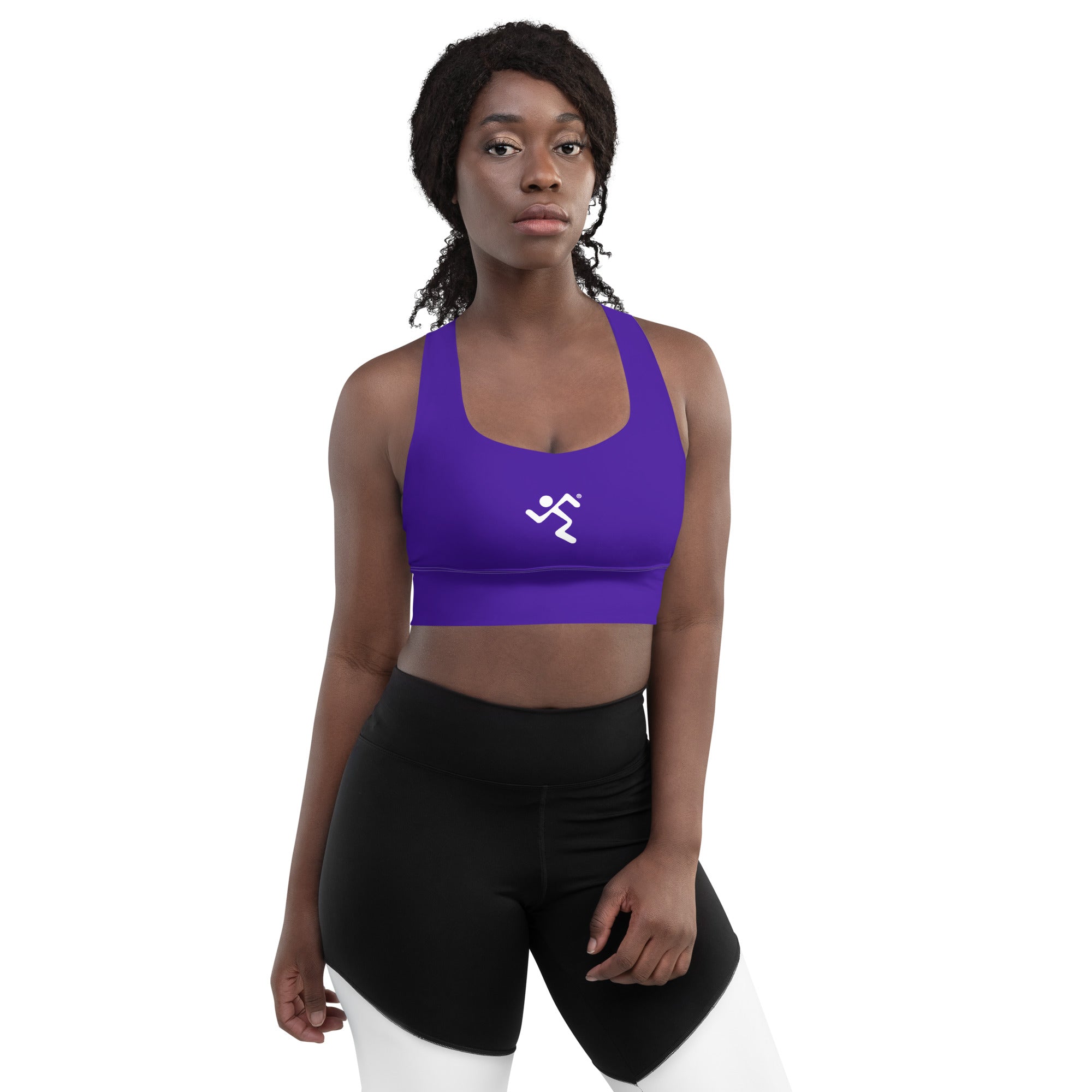 Purple Longline sports bra