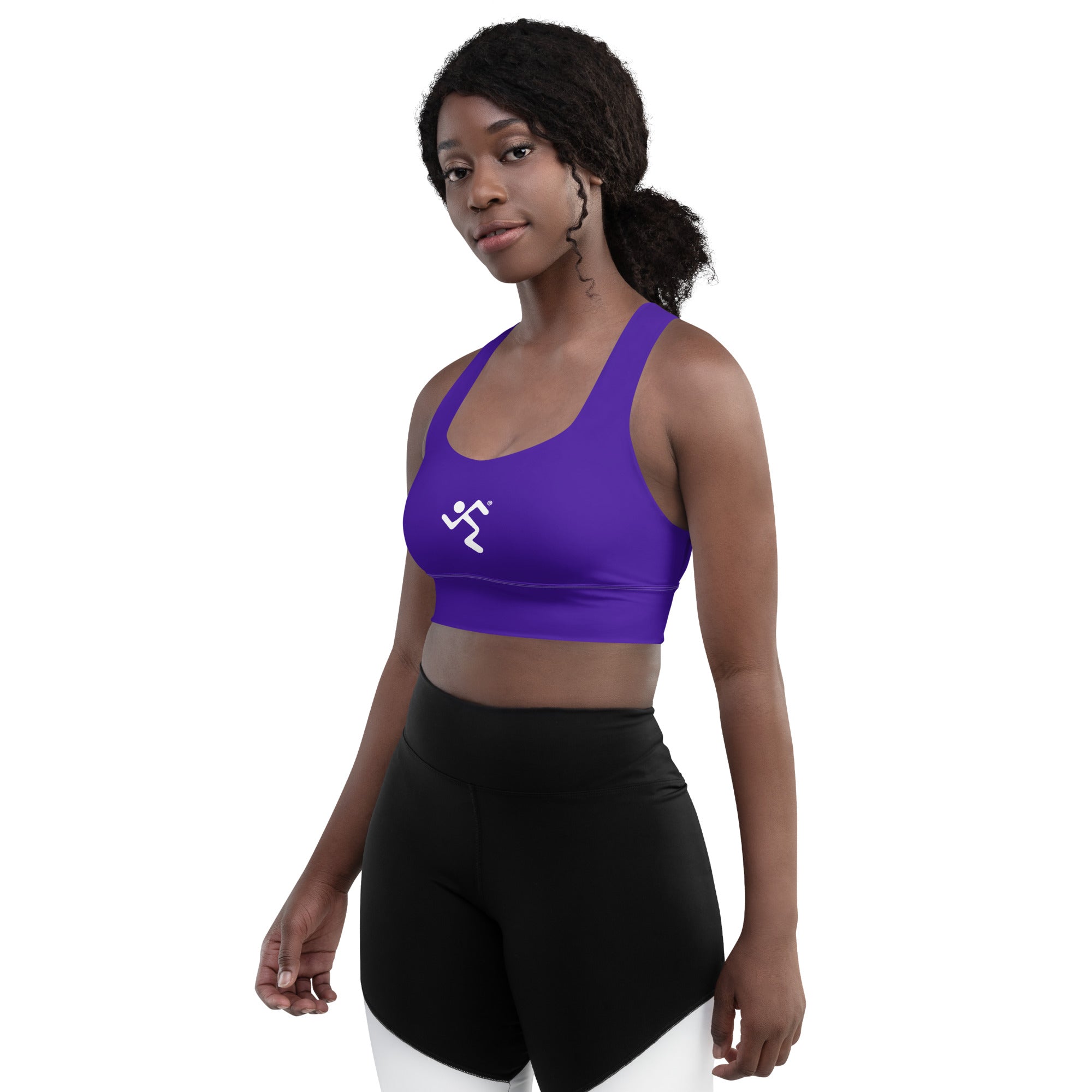 Purple Longline sports bra