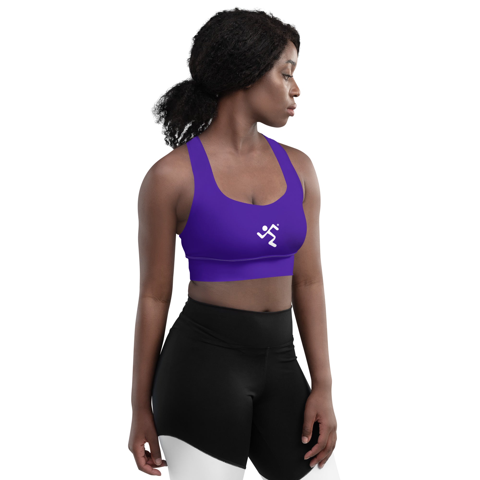 Purple Longline sports bra