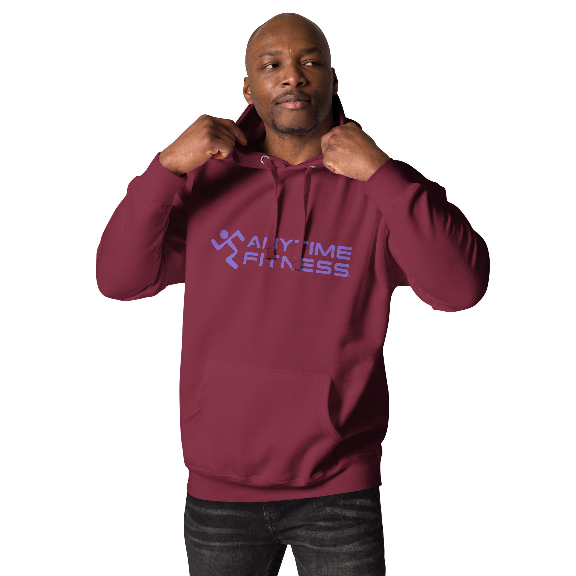 Running Man & Anytime (Purple) Fitness Hoodie