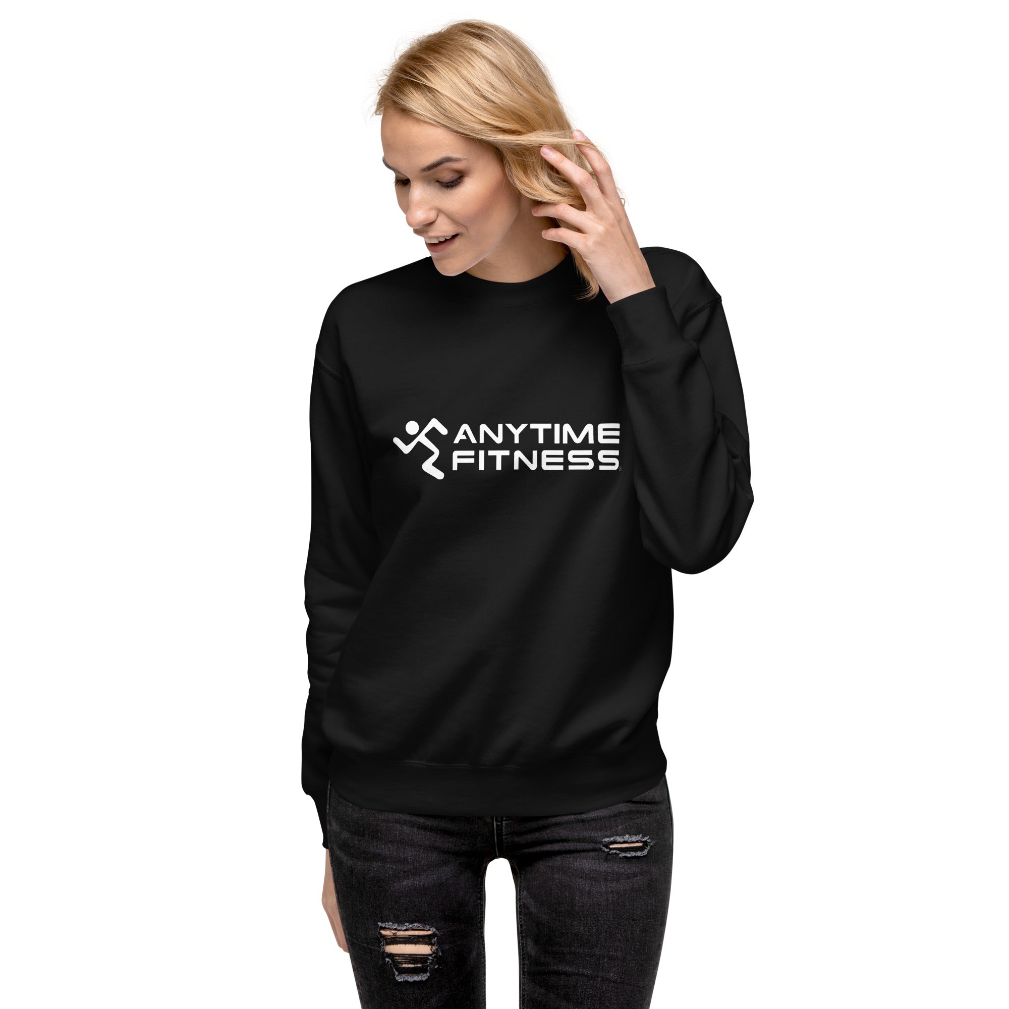 Running Man & Anytime Fitness (White) Premium Sweatshirt