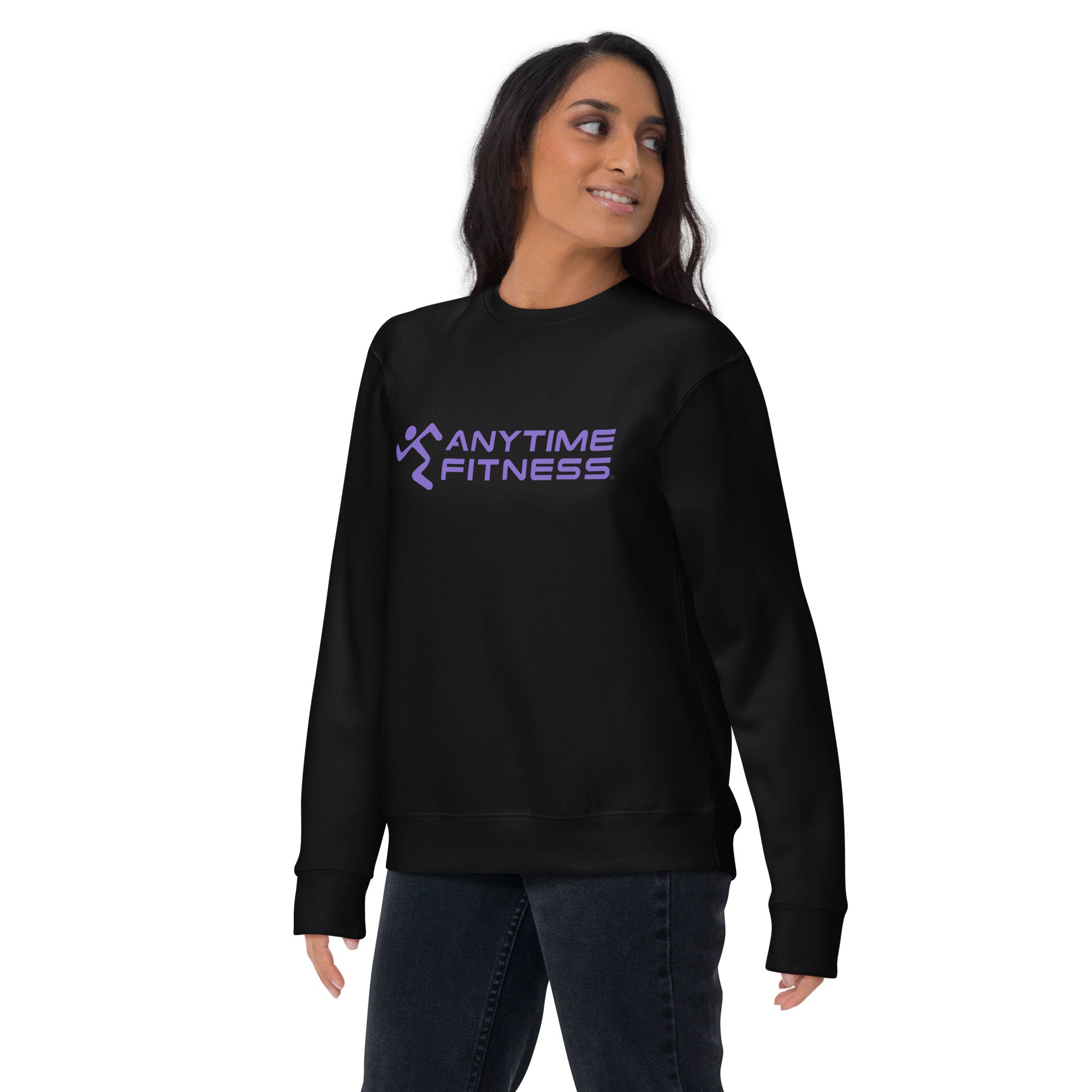 Runnong Man & Anytime (Purple) Fitness Premium Sweatshirt