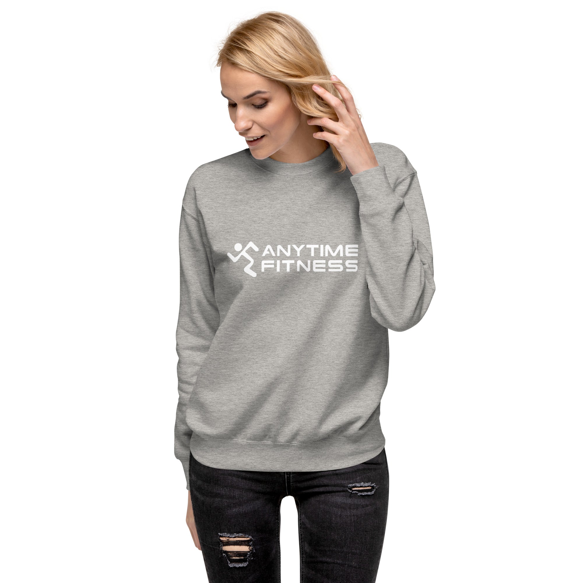 Running Man & Anytime Fitness (White) Premium Sweatshirt