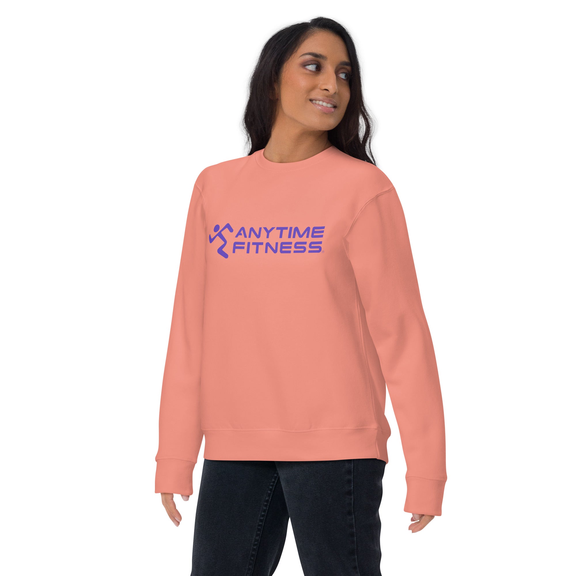 Runnong Man & Anytime (Purple) Fitness Premium Sweatshirt