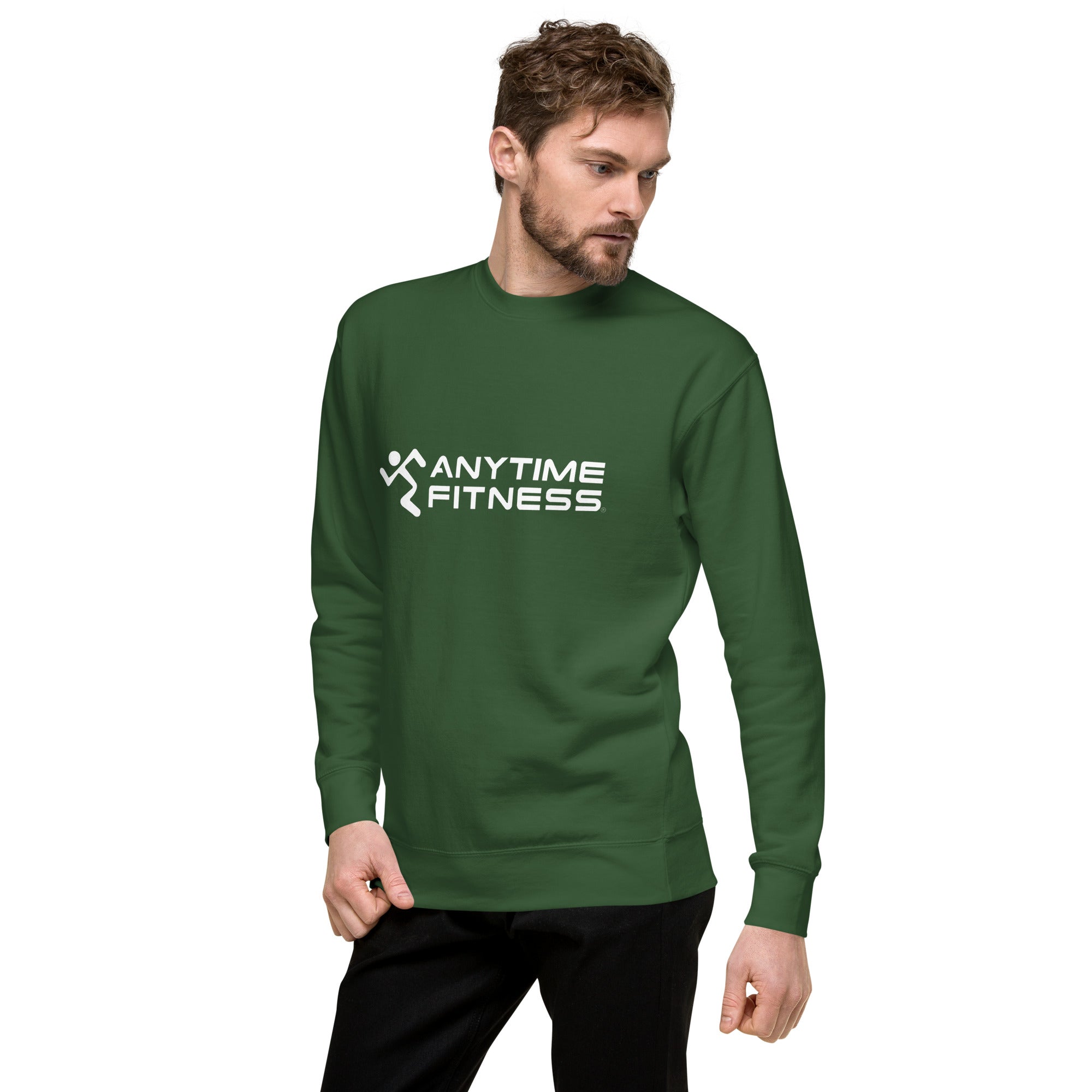 Running Man & Anytime Fitness (White) Premium Sweatshirt