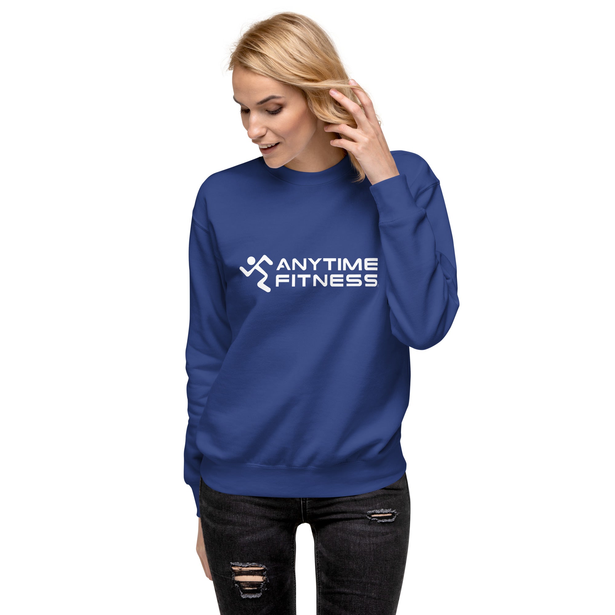 Running Man & Anytime Fitness (White) Premium Sweatshirt