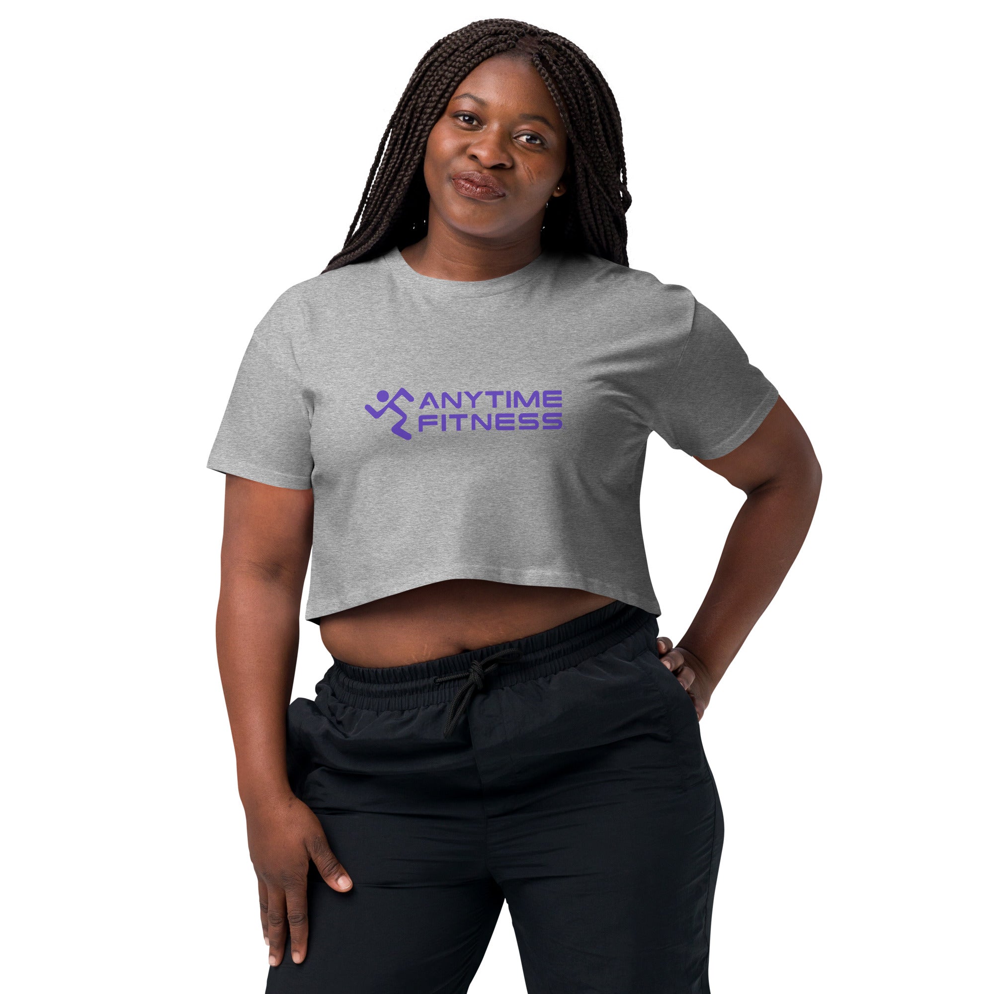 Running Men & Anytime Fitness (Purple) Women’s Crop Top