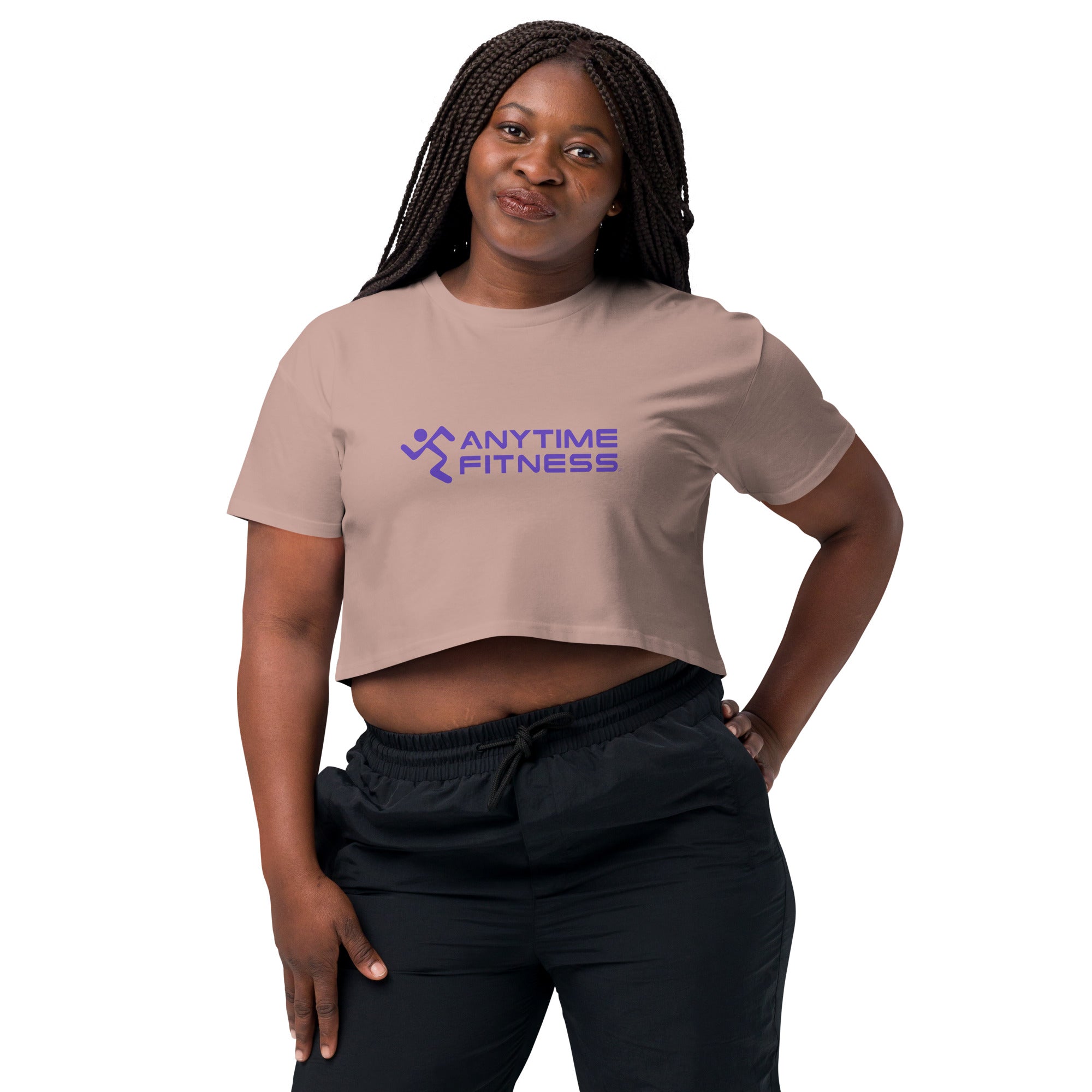 Running Men & Anytime Fitness (Purple) Women’s Crop Top