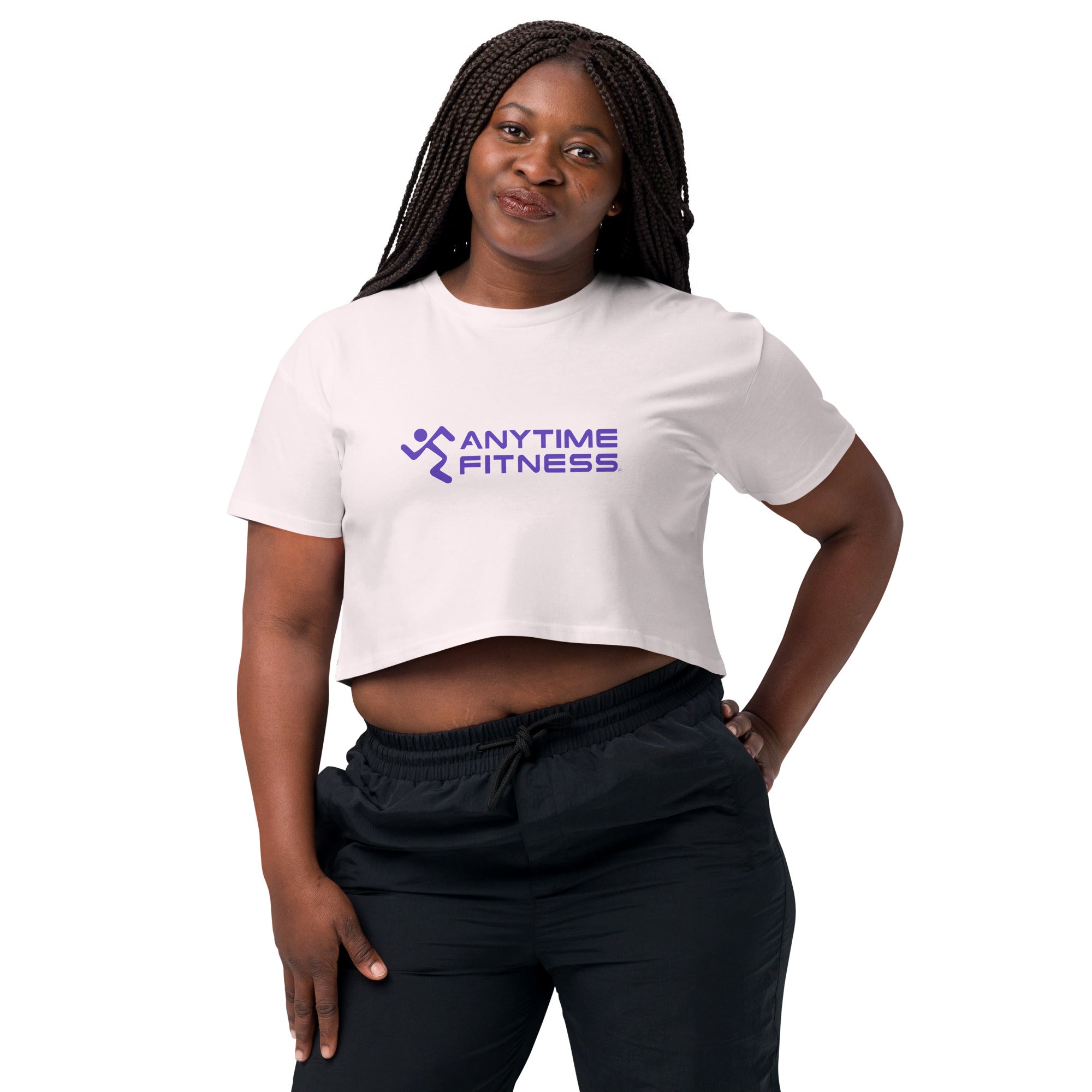 Running Men & Anytime Fitness (Purple) Women’s Crop Top